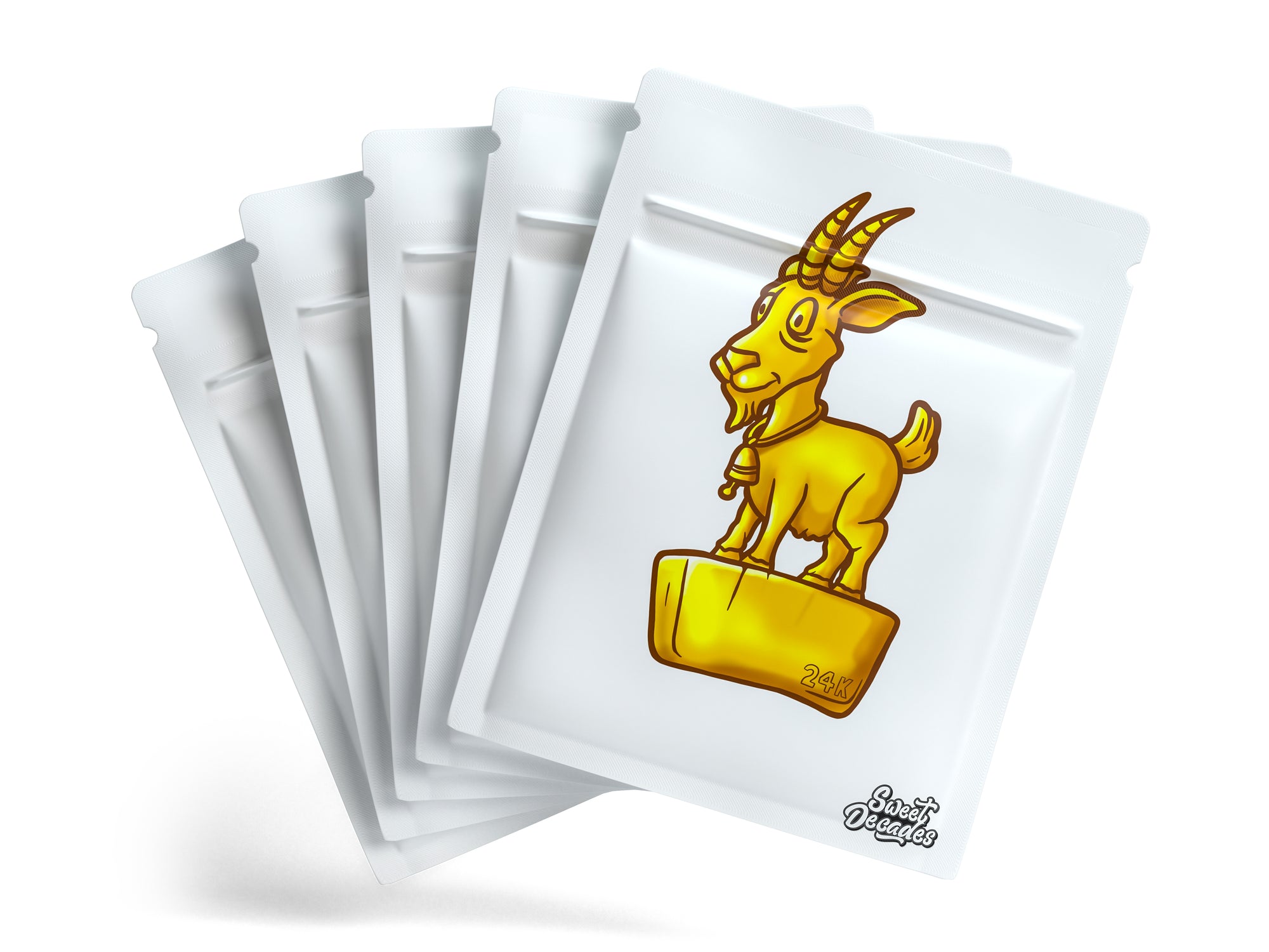 (Wholesale 1,000 Pack) Golden Goat Bags 3"x4" Inch (3.5g)