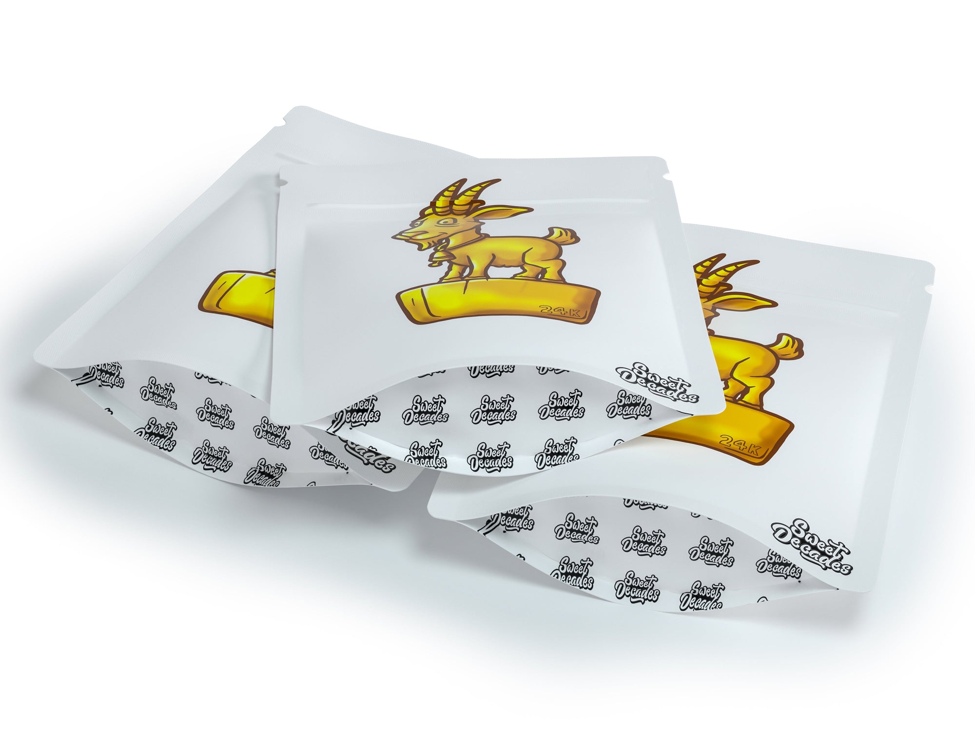 (Wholesale 8,000 Pack) Golden Goat Bags 3"x4" Inch (3.5g)