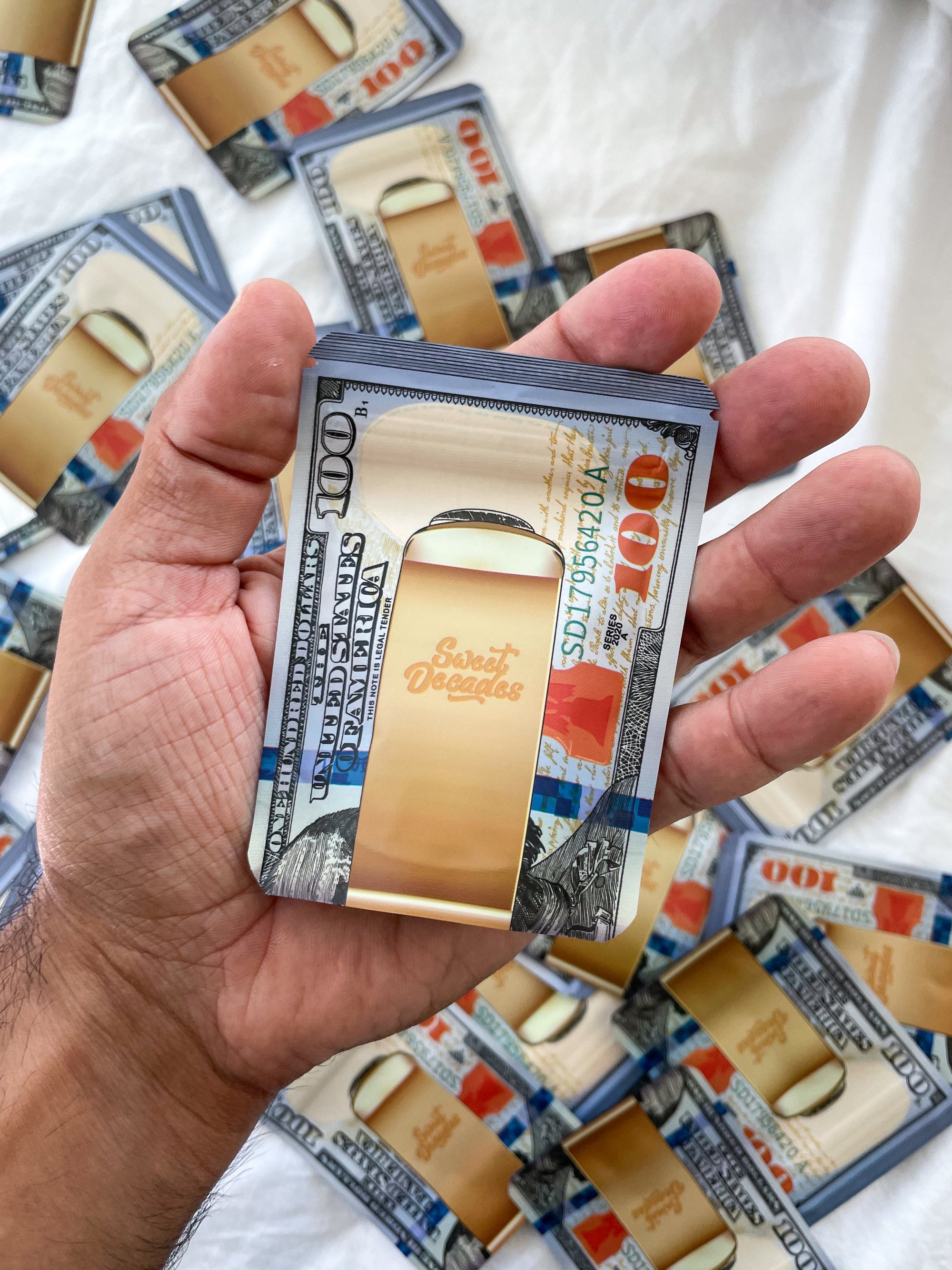 (4,000 Pack) Wholesale  Dirty Benjamins MoneyBags 3"x4" Inch (3.5g)